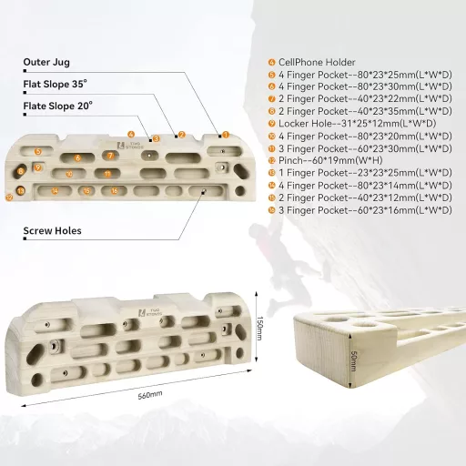 TWO STONES vratilo za zgibove za penjanje, montira se na vrata, za trening