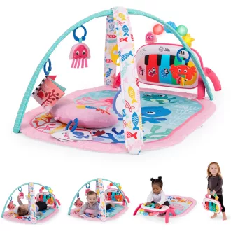   Baby Einstein Ocean Explorers 4az1-ben zenélő játék zongorával, 70+ hang, rózsaszín - 4-in-1 Kickin Tunes Pink