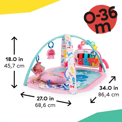 Baby Einstein Ocean Explorers 4az1-ben zenélő játék zongorával, 70+ hang, rózsaszín - 4-in-1 Kickin Tunes Pink