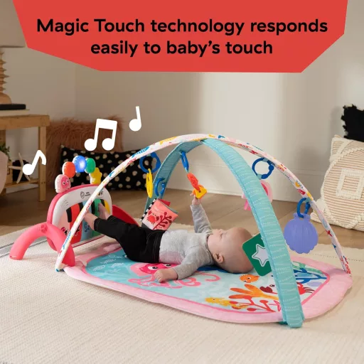 Baby Einstein Ocean Explorers 4az1-ben zenélő játék zongorával, 70+ hang, rózsaszín - 4-in-1 Kickin Tunes Pink