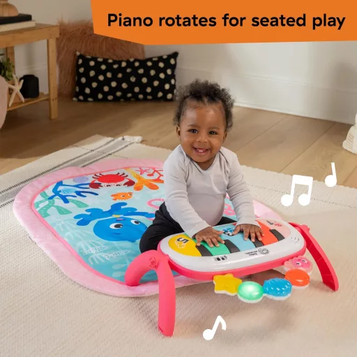 Baby Einstein Ocean Explorers 4az1-ben zenélő játék zongorával, 70+ hang, rózsaszín - 4-in-1 Kickin Tunes Pink