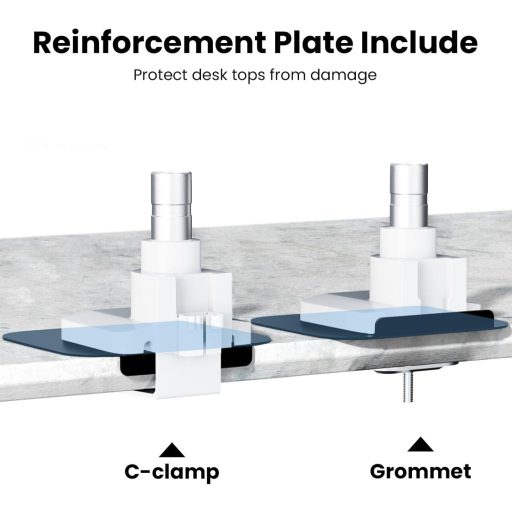 PUTORSEN Monitortartó 22-57" Magasságállítható Asztali Konzol 27kg-ig VESA 200x200
