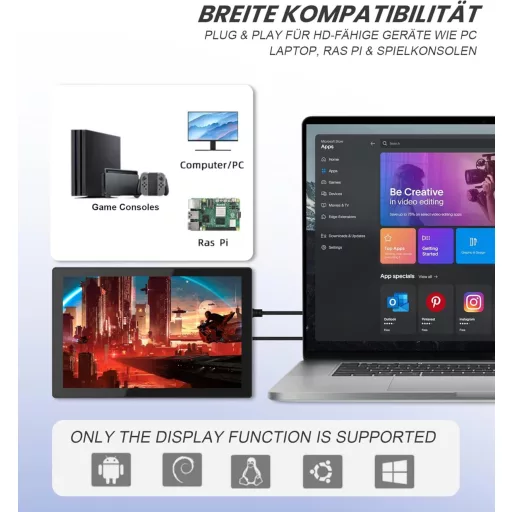 Missun 10,1" Prijenosni Monitor Osjetljiv na Dodir 1920x1200 IPS 60Hz