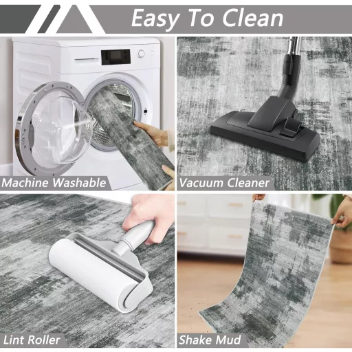 Famibay 3 részes konyhai szőnyeg szett, mosható, csúszásmentes, sötétszürke, 50x120+50x80 cm