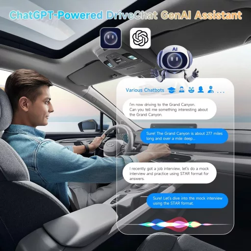 ATOTOZONE AD5 CarPlay AI Box Vezeték nélküli Android autós adapter YouTube ChatGPT