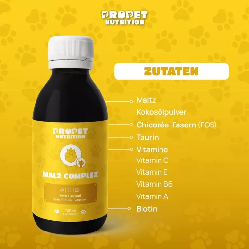 PROPET NUTRITION Macskaszőr-oldó komplex malátával, taurinnal és vitaminokkal 120ml