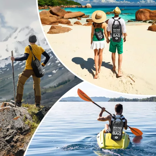 Yeabett 10L vodootporna torba za plažu 2 kom - s remenom za nošenje preko ramena, za plivanje, kajak.