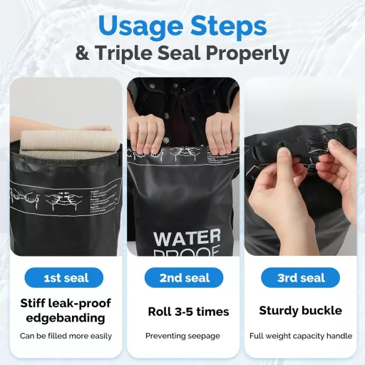 Yeabett 10L vodootporna torba za plažu 2 kom - s remenom za nošenje preko ramena, za plivanje, kajak.