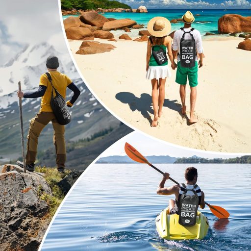 Yeabett 10L vízhatlan strand táska 2 db - vállpánttal, úszáshoz, kajakozáshoz