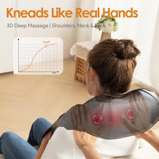 Brelley 3D Shiatsu nyak- és hátmasszírozó melegítéssel