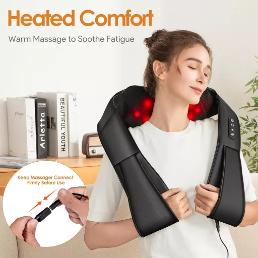 Brelley 3D Shiatsu nyak- és hátmasszírozó melegítéssel