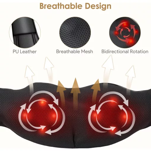 Brelley 3D Shiatsu nyak- és hátmasszírozó melegítéssel