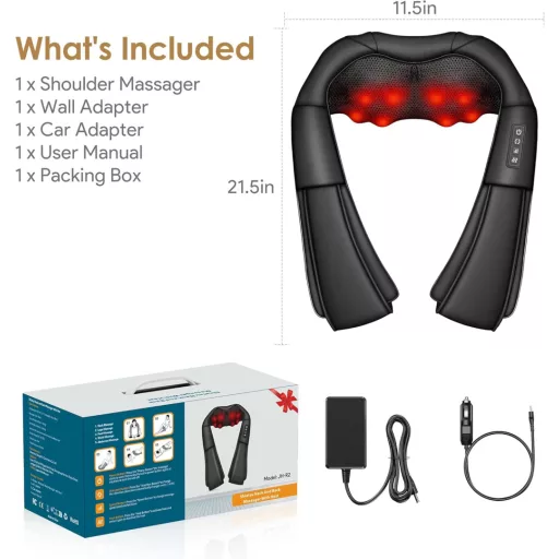 Brelley 3D Shiatsu nyak- és hátmasszírozó melegítéssel