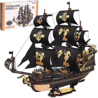   ROKR Seahorse Bark MCB02 3D fa puzzle modell építőkészlet felnőtteknek