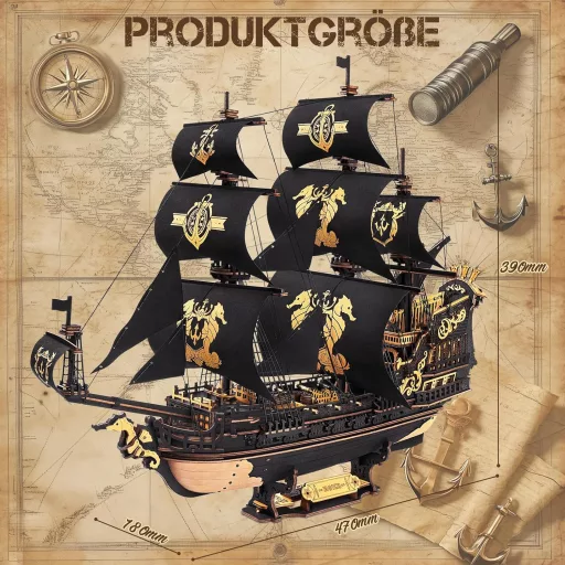 ROKR Seahorse Bark MCB02 3D fa puzzle modell építőkészlet felnőtteknek