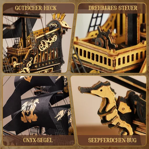 ROKR Seahorse Bark MCB02 3D fa puzzle modell építőkészlet felnőtteknek