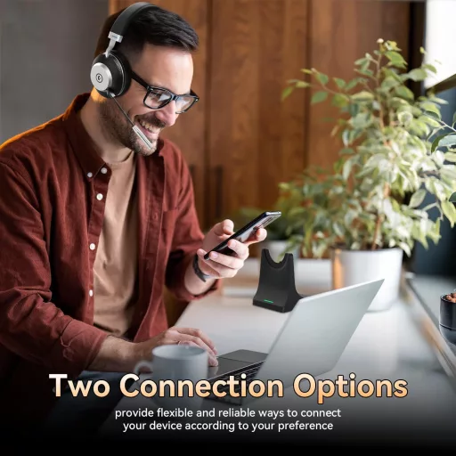 Wantek Wireless Bluetooth Headset Zajszűrő Mikrofonnal 45h Akkumulátor IPX4 Vízálló