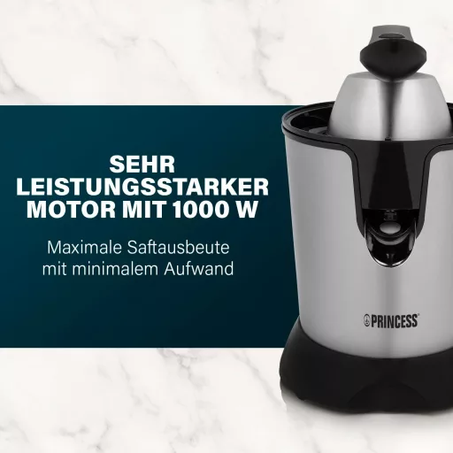 Princess 1000W Rozsdamentes Citruszsákmány Elektromos Préselt Lé Készítő