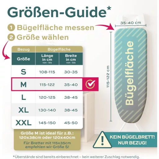 Husă de călcat Timbley 120x40 cm, termoreflectorizantă, căptușită, Oeko-Tex