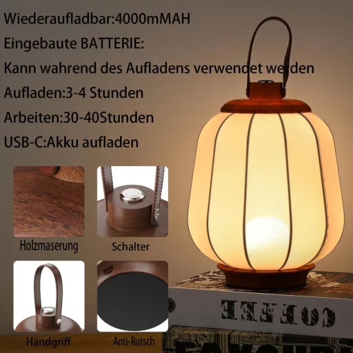 SLSMD Wireless asztali lámpa érintésvezérelt 3 színű dimmelhető 4000 mAh