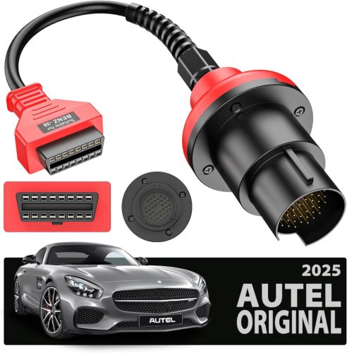 Autel Mercedes Benz 38-16 Pin OBD2 Diagnosztikai Adapter - Kompatibilis MK808 MP808 MK908 MS906 Szkennerekkel, 38 Pin OBD1-ről 16 Pin OBDII-