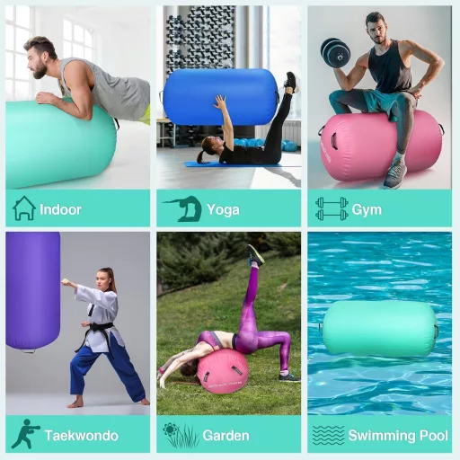 Airtrack Matte 100/120 cm Felfújható Tornaszőnyeg Gimnasztikai Henger