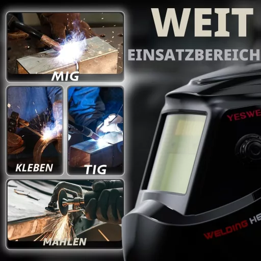 YESWELDER Automata Sötétedő Hegesztőmaszk Napelemes True Colour 4/9-13