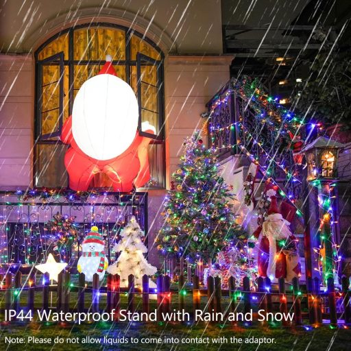 Joomer 20m 200 LED Karácsonyi Fényfüzér Színes Kültéri Vízálló Dekoráció Elemmel