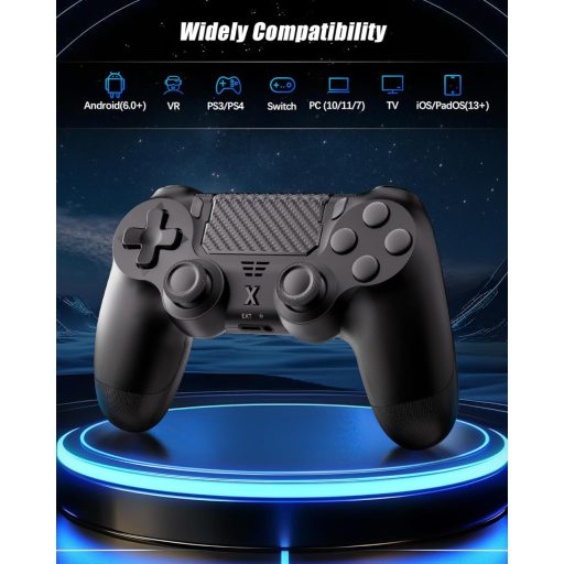 RUIZHI Wireless PS4 Kontroller - Playstation 4 Gamepad PC Kompatibilis Turbo Vibráció Gyro Szenzorokkal