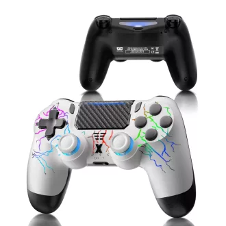   RUIZHI PS4 Wireless Controller fehér - Playstation 4 kompatibilis, Turbo, Dual Vibration, Gyro Sensor
