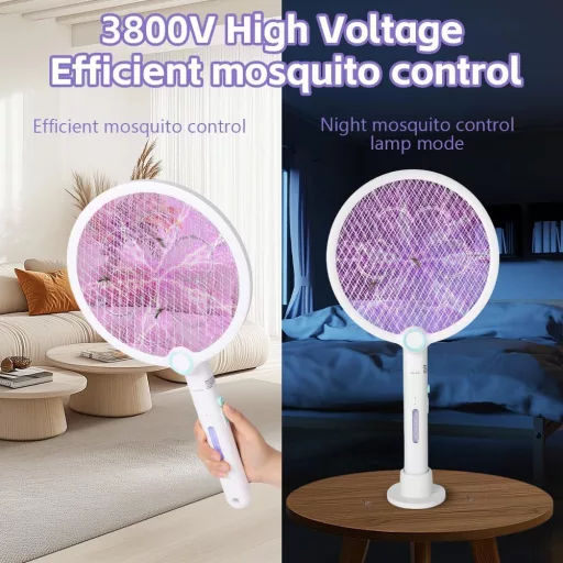 Paletă electrică pliabilă pentru insecte AOOWU cu încărcare USB-C, lampă UV pentru țânțari și insecte