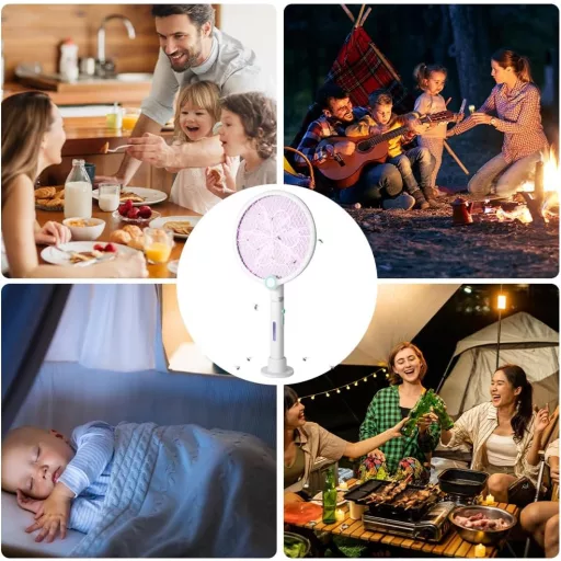 AOOWU Összecsukható Elektromos Légyfogó USB-C Töltéssel, UV Rovarirtó Szúnyog Csapda