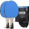 PRO-SPIN Profi Pingpong Ütő Karbon, Spin Gumi, 2.0mm Szivacs Védelemmel