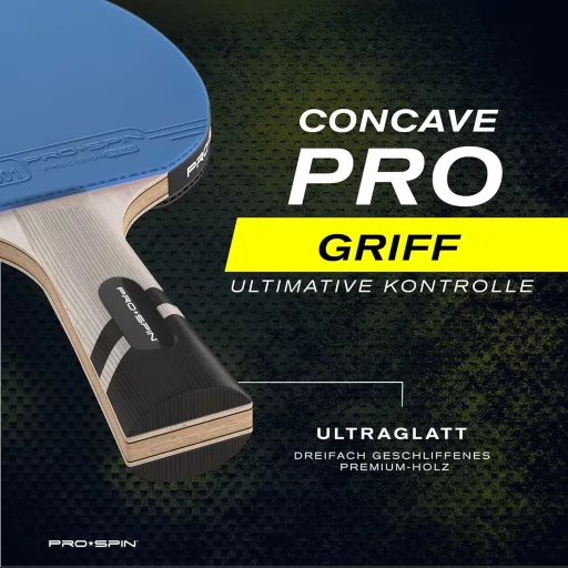 PRO-SPIN Profi Pingpong Ütő Karbon, Spin Gumi, 2.0mm Szivacs Védelemmel