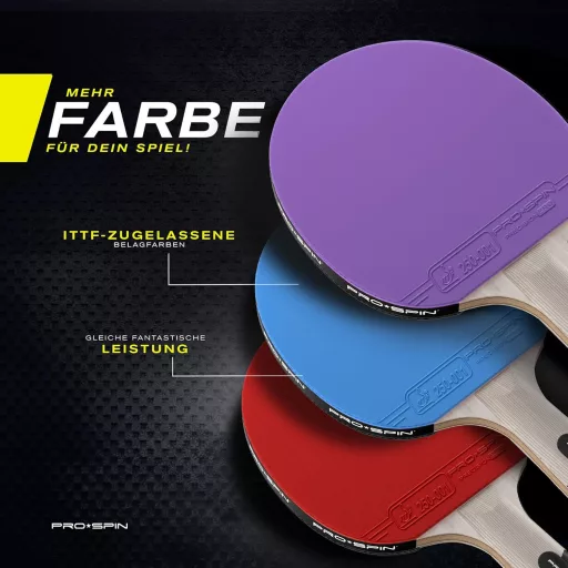 PRO-SPIN Profi Pingpong Ütő Karbon, Spin Gumi, 2.0mm Szivacs Védelemmel