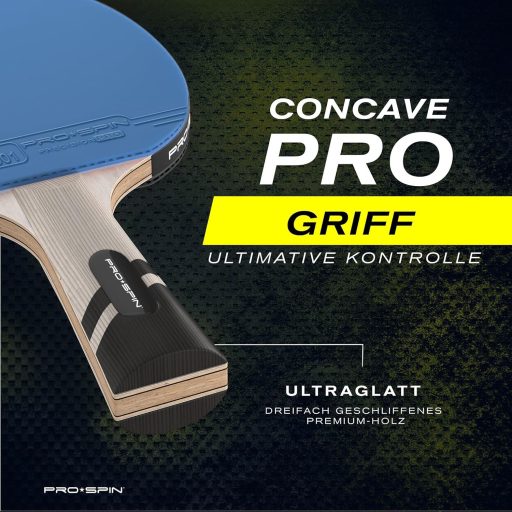 PRO-SPIN Profi Pingpong Ütő Karbon, Spin Gumi, 2.0mm Szivacs Védelemmel