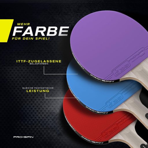 PRO-SPIN Profi Pingpong Ütő Karbon, Spin Gumi, 2.0mm Szivacs Védelemmel