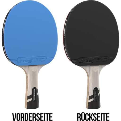 PRO-SPIN Profi Pingpong Ütő Karbon, Spin Gumi, 2.0mm Szivacs Védelemmel