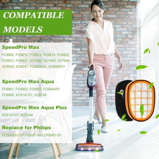 Jrisbo HEPA szűrő Philips SpeedPro Max FC6728 FC6727 FC6822 FC6812 porszívóhoz