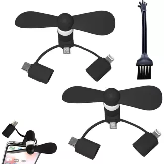   SEMINISMAR USB Type-C hordozható mini ventilátor 2db fekete