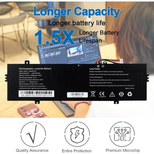 Baterie laptop Li-ion MXJFYY 11.55V 3896mAh pentru seria Medion E16401 E16402 E15303