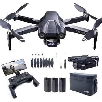   CHUBORY X10 PRO GPS Drón 4K Kamerával, 90 Perc Repülési Idő, 1000m Hatótáv