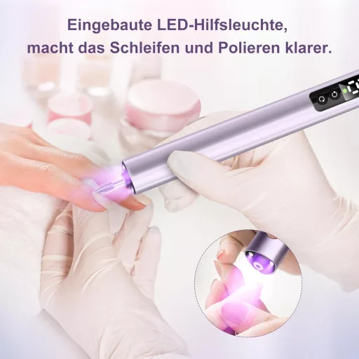 Pâlnie electrică de unghii KKMOL fără fir, cu gel, 25000 rpm