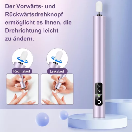 Pâlnie electrică de unghii KKMOL fără fir, cu gel, 25000 rpm