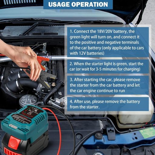 NUOGEDZ Autó Indítóegység 12V Hordozható Akkumulátor Booster Adapter