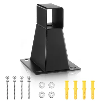   Zidni nosač Enhon za bočnu tendu, crni metalni držač s vijcima