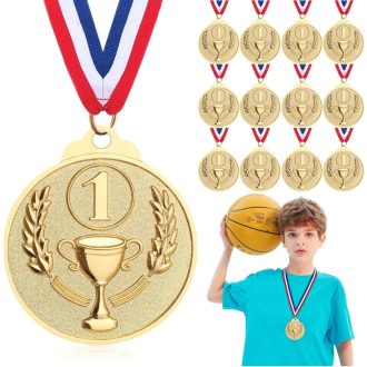   Sunshine smile Arany Gyerekgyermek Verseny Érme Szett 12 db Díj Medál