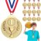 Sunshine smile Arany Gyerekgyermek Verseny Érme Szett 12 db Díj Medál