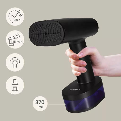 ZEEGMA STEAMEE 2in1 Hordozható Gőzvasaló 1640W, 25g/perc Gőzteljesítmény, 30mp Felmelegítés