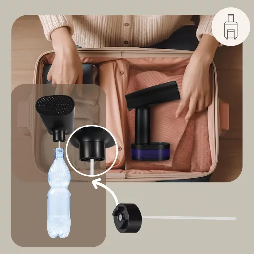 ZEEGMA STEAMEE 2in1 Hordozható Gőzvasaló 1640W, 25g/perc Gőzteljesítmény, 30mp Felmelegítés